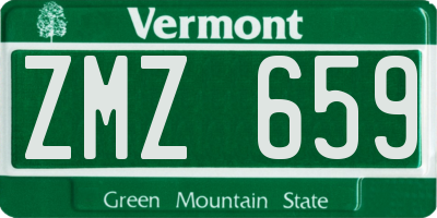 VT license plate ZMZ659