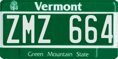 VT license plate ZMZ664