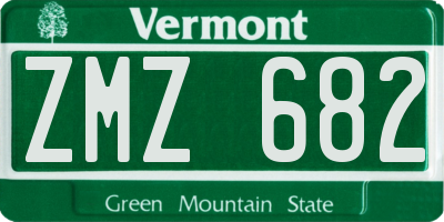 VT license plate ZMZ682