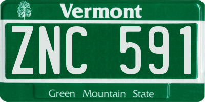 VT license plate ZNC591