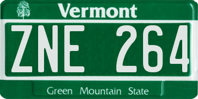VT license plate ZNE264