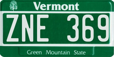 VT license plate ZNE369