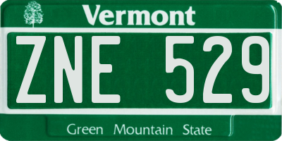 VT license plate ZNE529