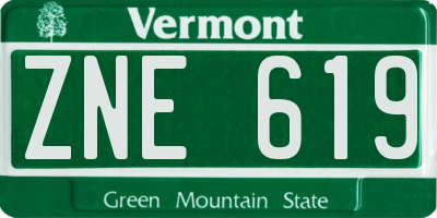 VT license plate ZNE619