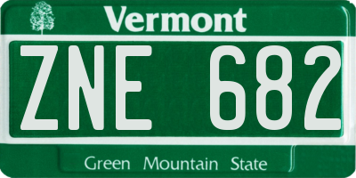 VT license plate ZNE682