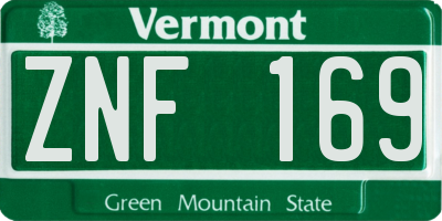 VT license plate ZNF169