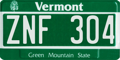 VT license plate ZNF304