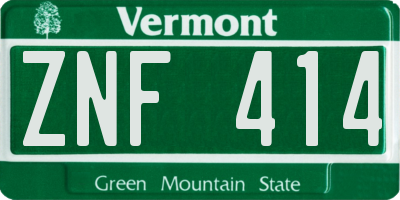 VT license plate ZNF414