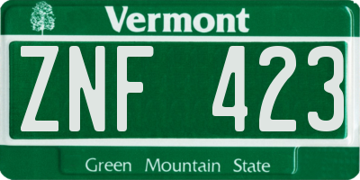 VT license plate ZNF423