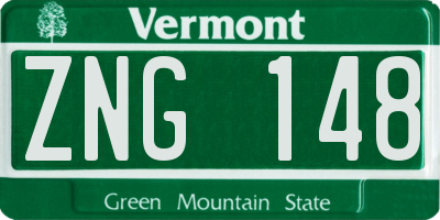 VT license plate ZNG148
