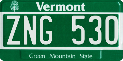 VT license plate ZNG530