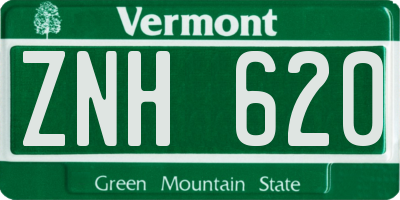VT license plate ZNH620