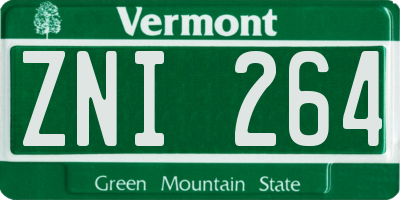 VT license plate ZNI264