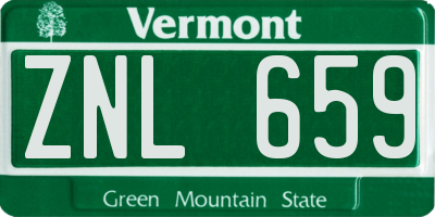 VT license plate ZNL659