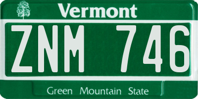 VT license plate ZNM746