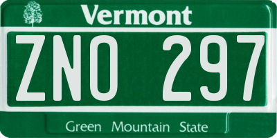 VT license plate ZNO297
