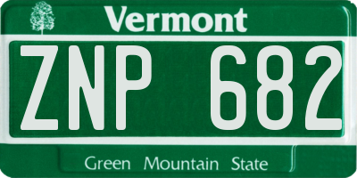 VT license plate ZNP682