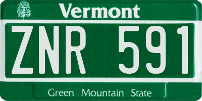 VT license plate ZNR591