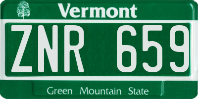 VT license plate ZNR659