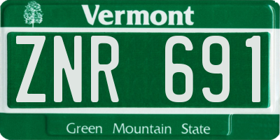 VT license plate ZNR691