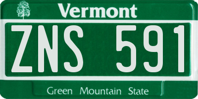 VT license plate ZNS591