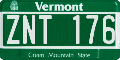 VT license plate ZNT176
