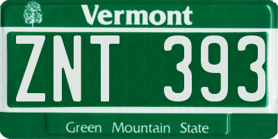 VT license plate ZNT393