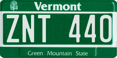 VT license plate ZNT440