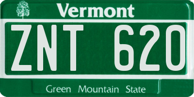 VT license plate ZNT620