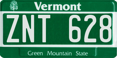 VT license plate ZNT628