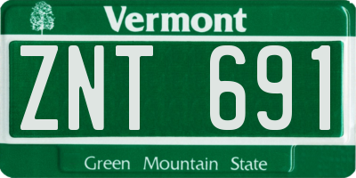 VT license plate ZNT691