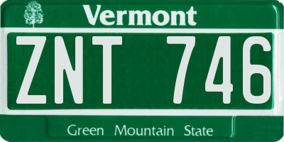 VT license plate ZNT746
