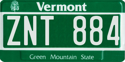VT license plate ZNT884