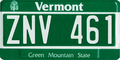 VT license plate ZNV461