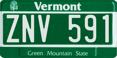 VT license plate ZNV591