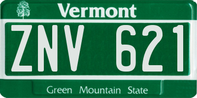 VT license plate ZNV621