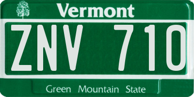 VT license plate ZNV710