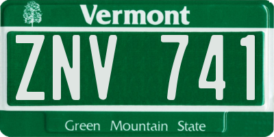 VT license plate ZNV741