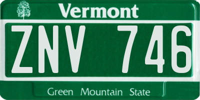 VT license plate ZNV746