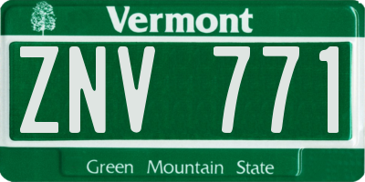 VT license plate ZNV771