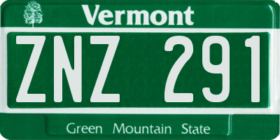 VT license plate ZNZ291