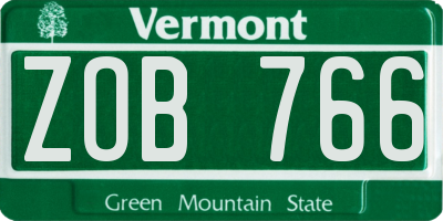 VT license plate ZOB766