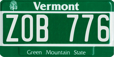 VT license plate ZOB776