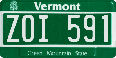 VT license plate ZOI591