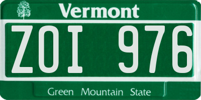 VT license plate ZOI976