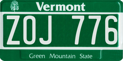 VT license plate ZOJ776
