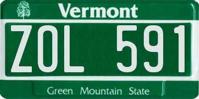 VT license plate ZOL591