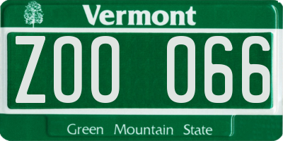 VT license plate ZOO066