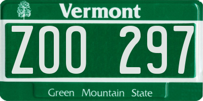 VT license plate ZOO297