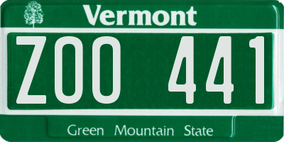 VT license plate ZOO441